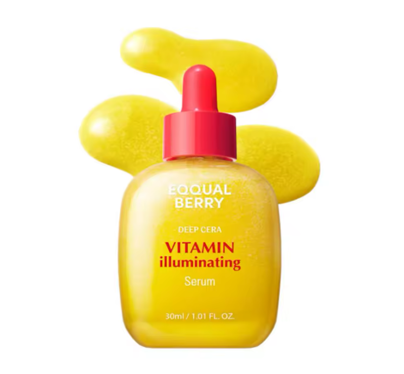 Vitamin C brightening serum with dropper showing clear antioxidant formula for age spots sun damage and radiant complexion