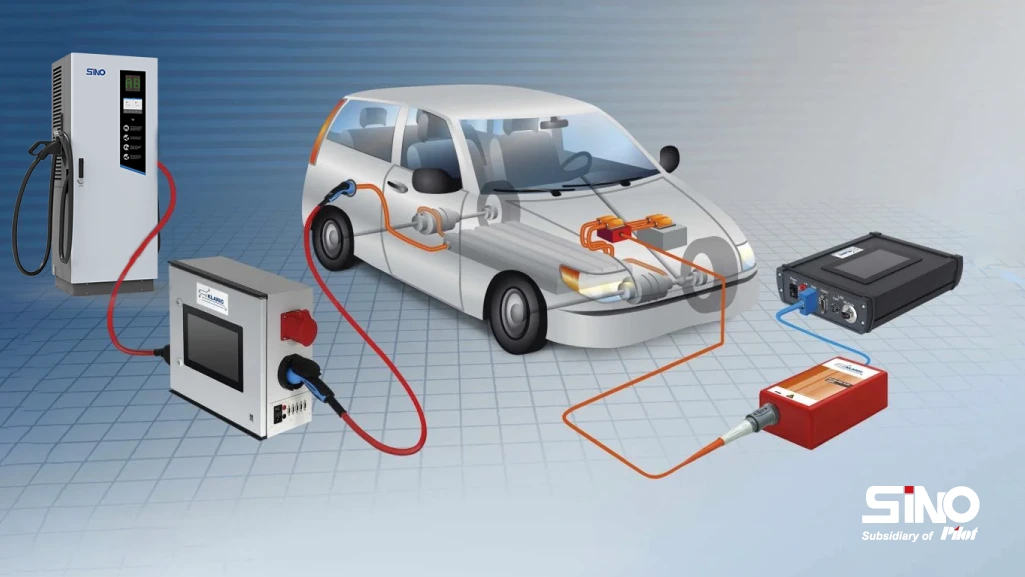 Smart charging technology accessories with monitoring displays Smart electric vehicle charging accessories showing digital power monitoring display with real-time voltage and current readings, WiFi-enabled scheduler, and smartphone app integration for remote charging control - InfoProds 2026