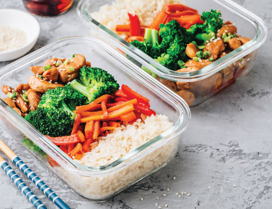Meal Prep Containers - Essential Storage Solutions for Batch Cooking and Weekly Meal Planning Glass and plastic meal prep containers in various sizes for storing prepared meals and ingredients
