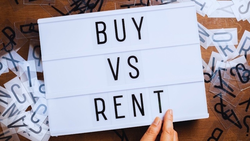 Financial comparison chart showing smart home device rental costs versus buying outright revealing landlord markup and hidden fees - rental versus purchase InfoProds 2026