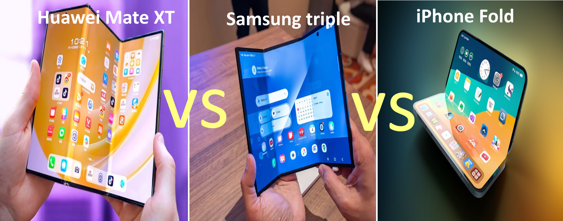 Samsung TriFold vs Huawei Mate XT vs iPhone Fold: The Ultimate Triple-Folding Phone Comparison