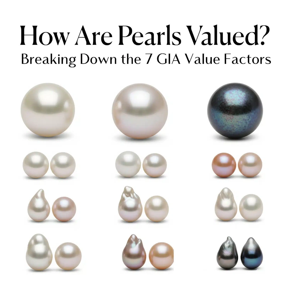 Multiple pearl strands in different colors and qualities displaying grading system variations and inconsistencies across AAA AAAA and Hanadama classifications in international pearl market - InfoProds 2026