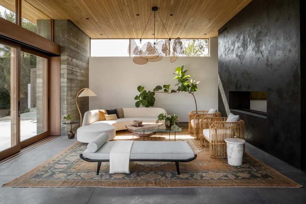 Minimalist Living Room Design - Simple Furniture and Smart Layout Ideas Clean minimalist living room layout with simple furniture natural materials and open space