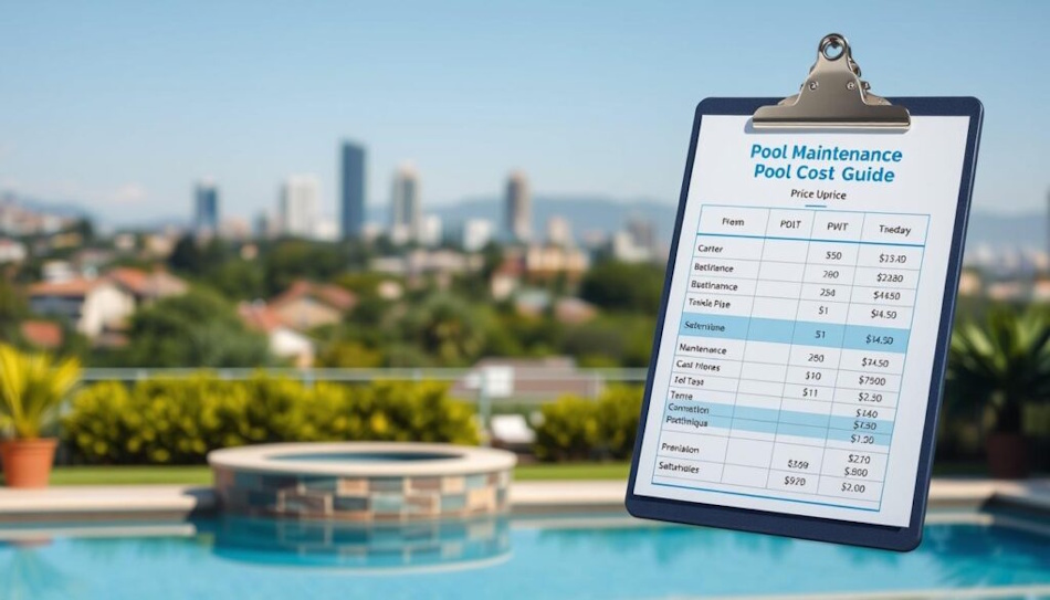 Professional financial analysis comparison chart displaying five-year total cost breakdown between smart automated pool monitoring systems and traditional manual maintenance methods showing energy savings, chemical consumption reduction, equipment longevity benefits, and return on investment calculations - InfoProds 2026