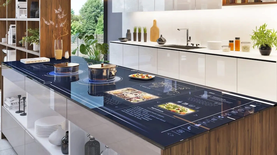 Contemporary home kitchen featuring modern cooking appliances including gas stove with blue flames, electric cooktop with smooth ceramic surface, and sleek induction range demonstrating the three primary residential cooking technologies compared in comprehensive 2026 energy efficiency analysis - InfoProds Kitchen Appliance Guide