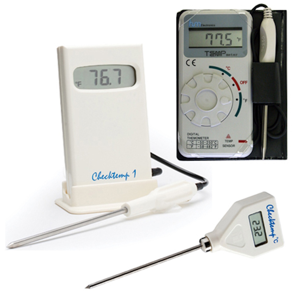 Digital Thermometer Testing Water Temperature for Safe Foot Bath Accurate digital thermometer measuring water temperature to ensure safe 40-42 degrees Celsius range for therapeutic foot bath preventing burns while maximizing circulation benefits for cold feet treatment - InfoProds 2026