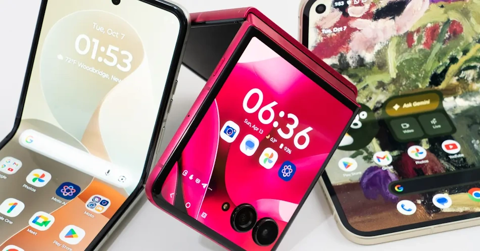 Modern Foldable Smartphone Display Technology Comparison 2026 Professional comparison of rollable versus foldable phone screen technologies showing flexible OLED displays, hinge mechanisms, and next-generation smartphone innovations transforming mobile device design in 2026 - InfoProds Technology Guide