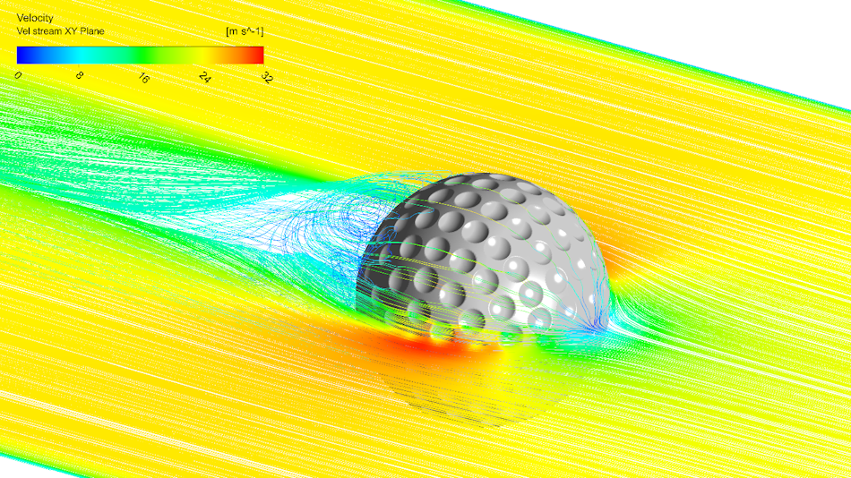 Scientific testing laboratory analyzing golf ball aerodynamics and coefficient of restitution with high-speed photography equipment measuring spring-like effect physics underlying USGA 2028 distance rollback regulations - InfoProds 2026