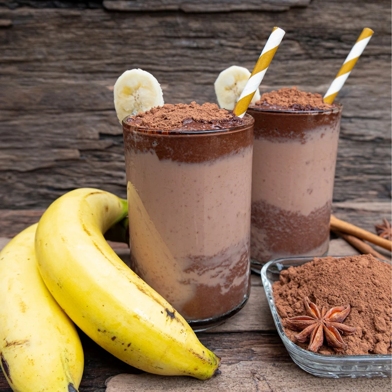 High calorie protein smoothie for easy weight gain and muscle building